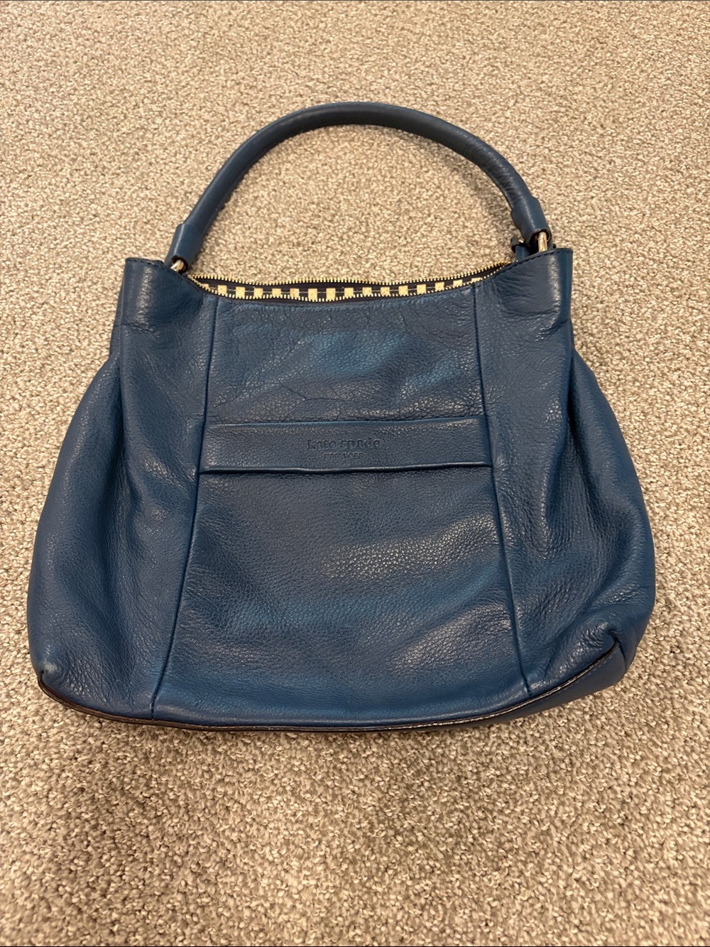 Blue Leather Women’s Shoulder Bag